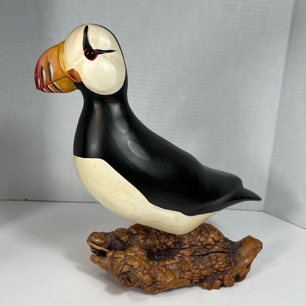 Big Sky Carvers Puffin Bird Sculpture Rustic Coastal Lodge Cabin Decor